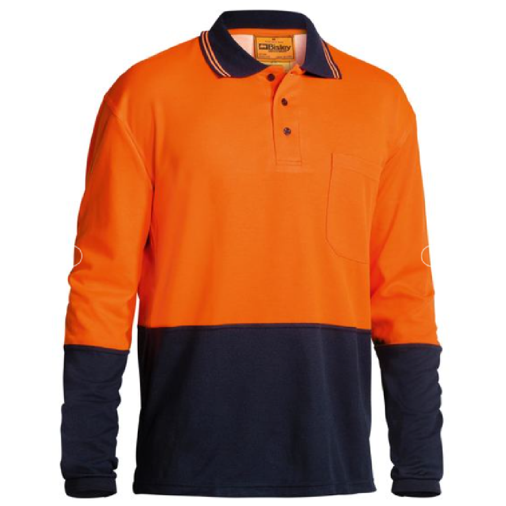 L/S POLO HI VIS - Port Stephens Packaging Hospitality Suppliers